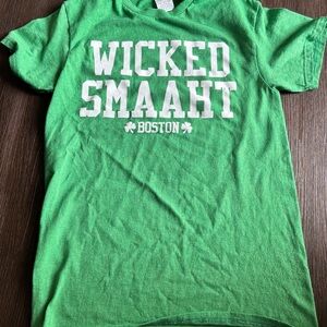 Green 'Wicked Smaaht' Boston T-Shirt